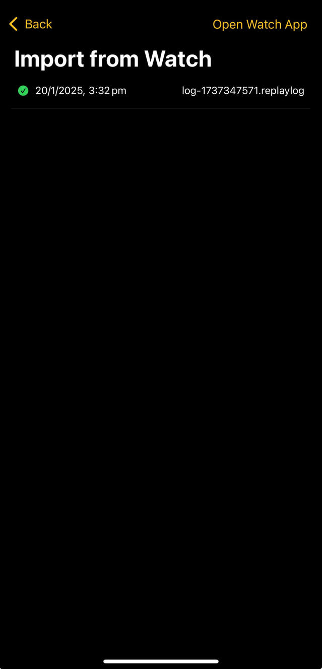 Example of a completed Replay Log Download.