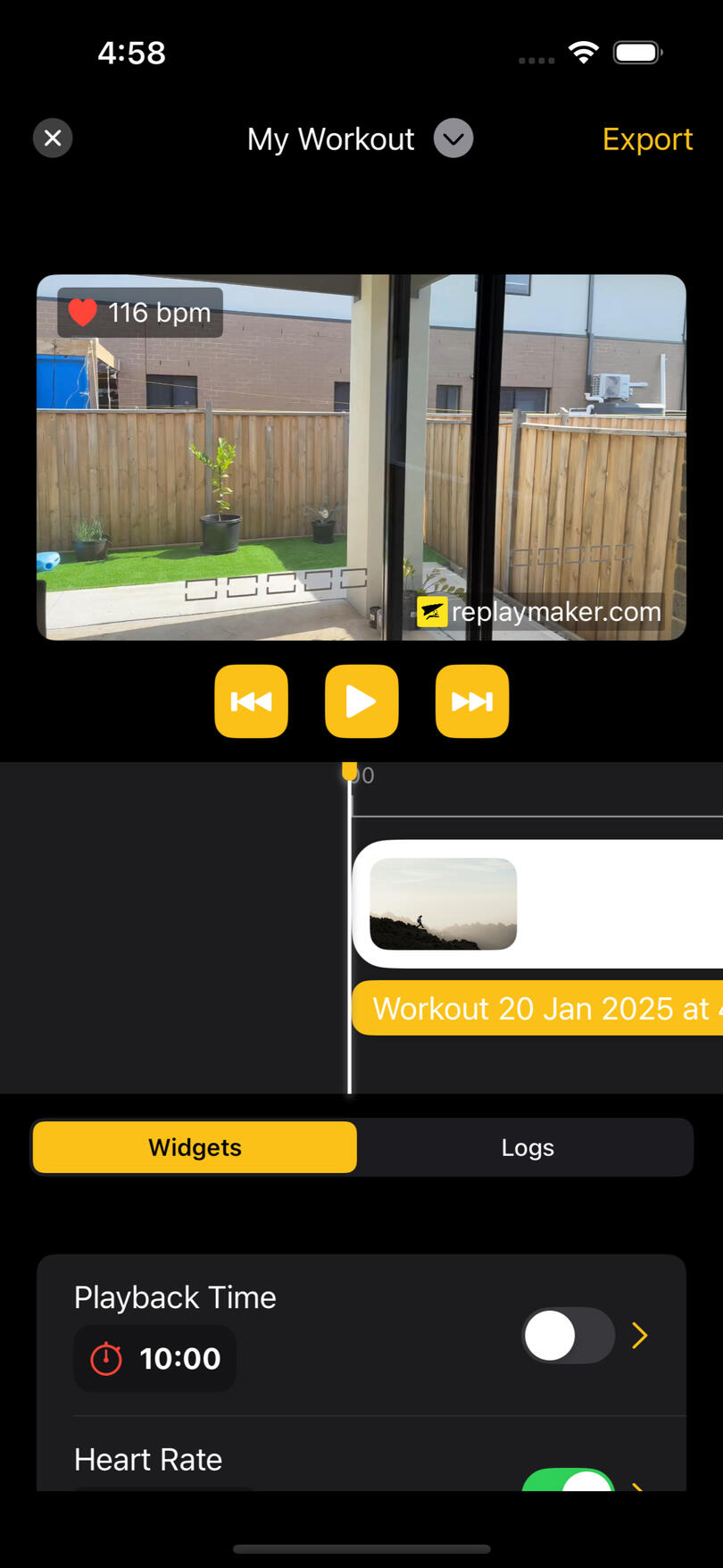 Screen when the watch app isn’t open during import.