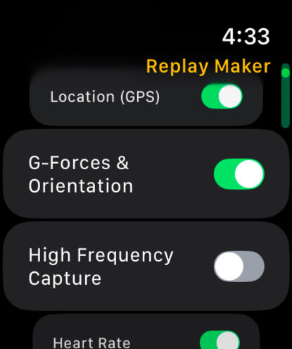 Screen showing where to enable High-Frequency Capture
